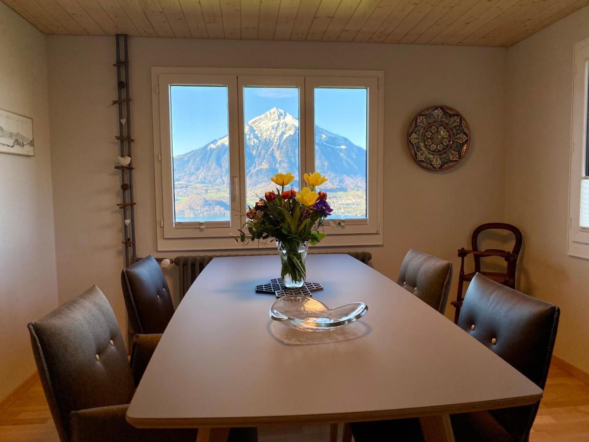 Chalet Egglen "Typical Swiss House, Best Views, Private Jacuzzi" 지그리스빌 외부 사진