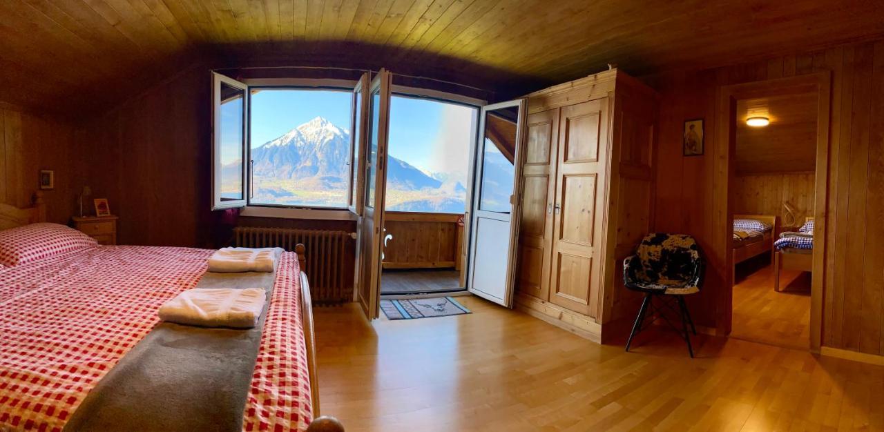 Chalet Egglen "Typical Swiss House, Best Views, Private Jacuzzi" 지그리스빌 외부 사진