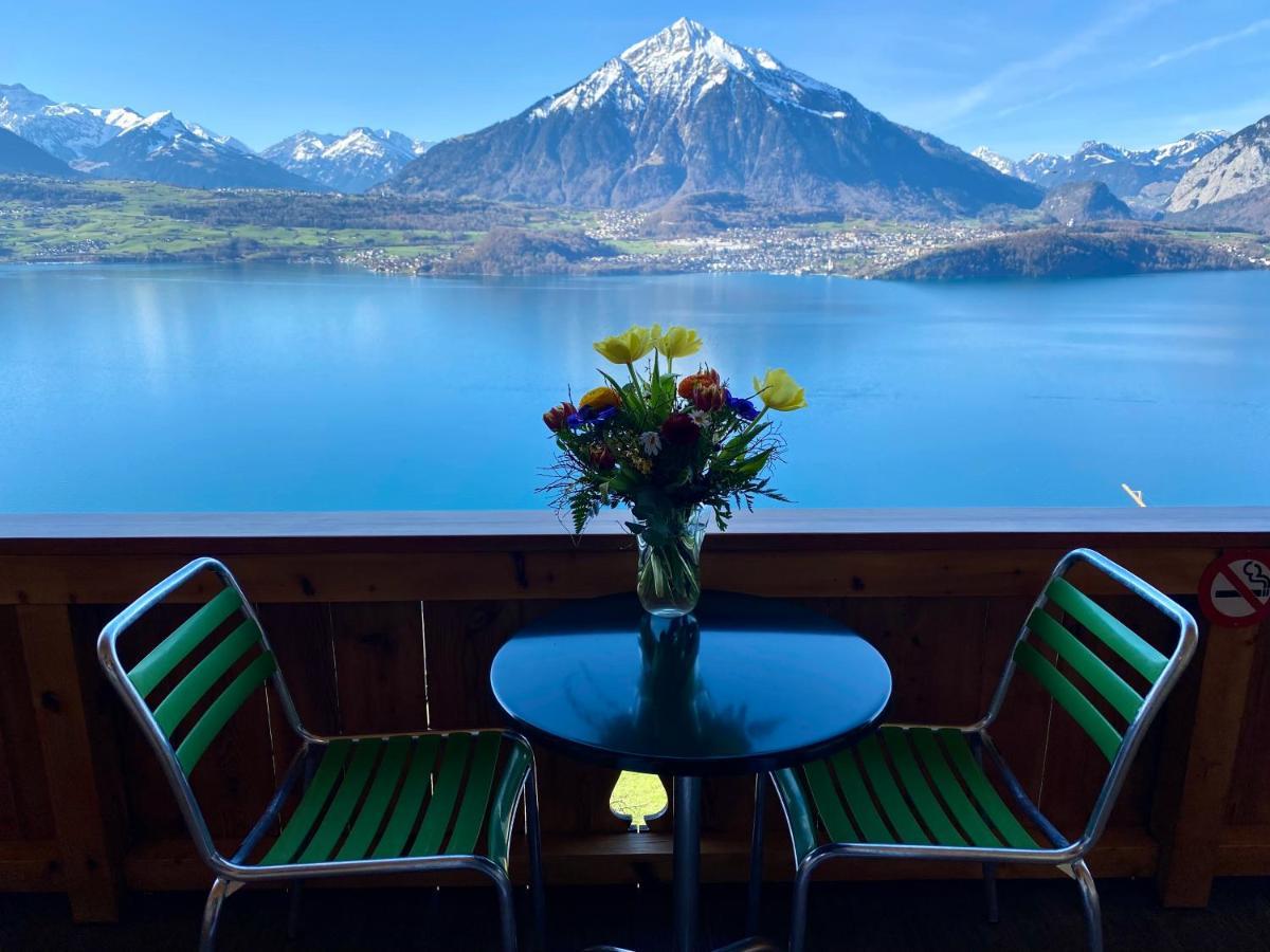 Chalet Egglen "Typical Swiss House, Best Views, Private Jacuzzi" 지그리스빌 외부 사진
