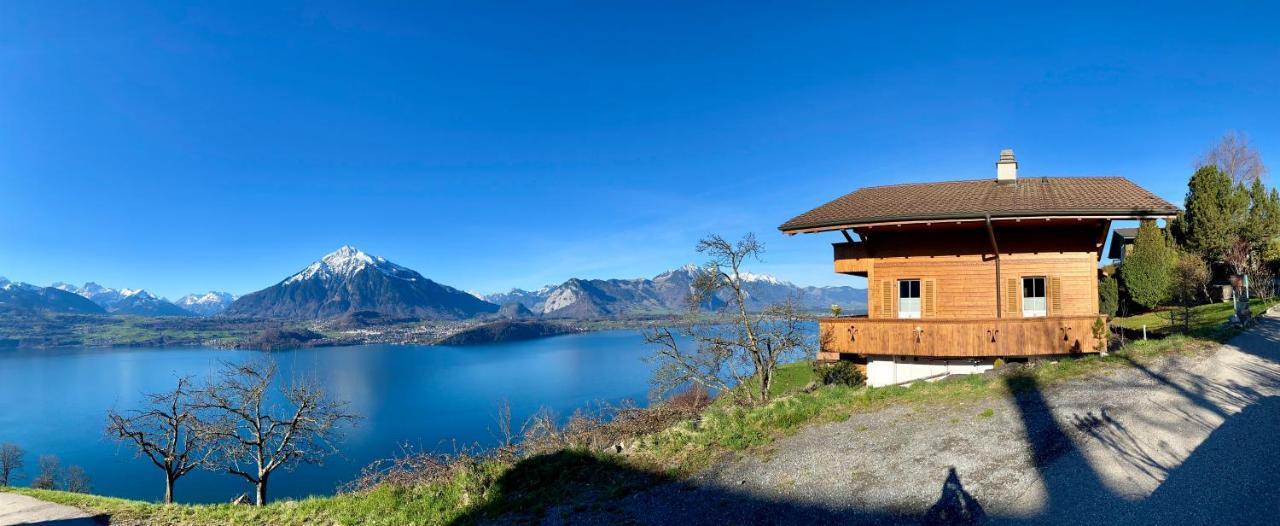 Chalet Egglen "Typical Swiss House, Best Views, Private Jacuzzi" 지그리스빌 외부 사진