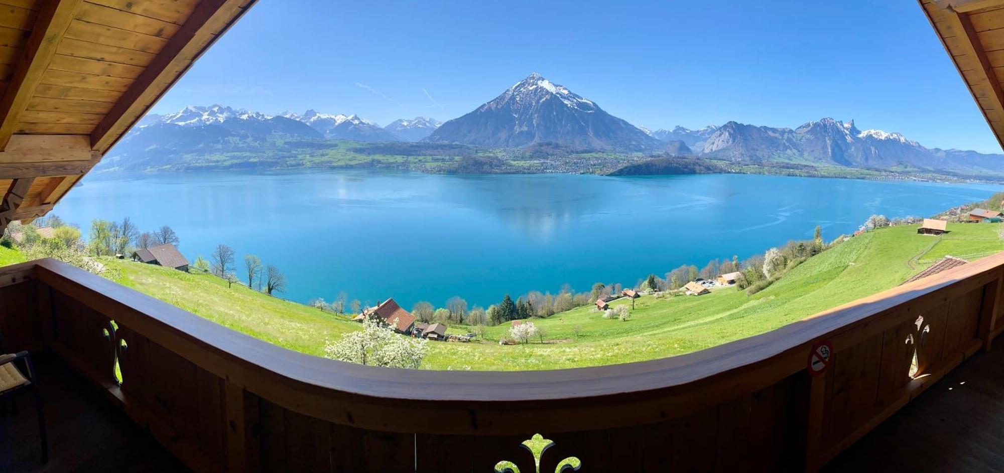 Chalet Egglen "Typical Swiss House, Best Views, Private Jacuzzi" 지그리스빌 외부 사진