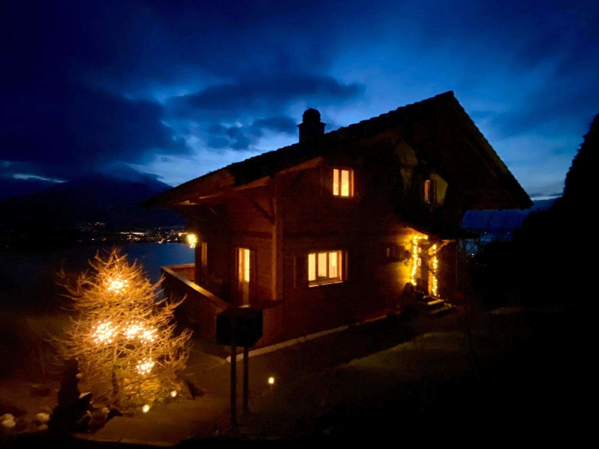 Chalet Egglen "Typical Swiss House, Best Views, Private Jacuzzi" 지그리스빌 외부 사진