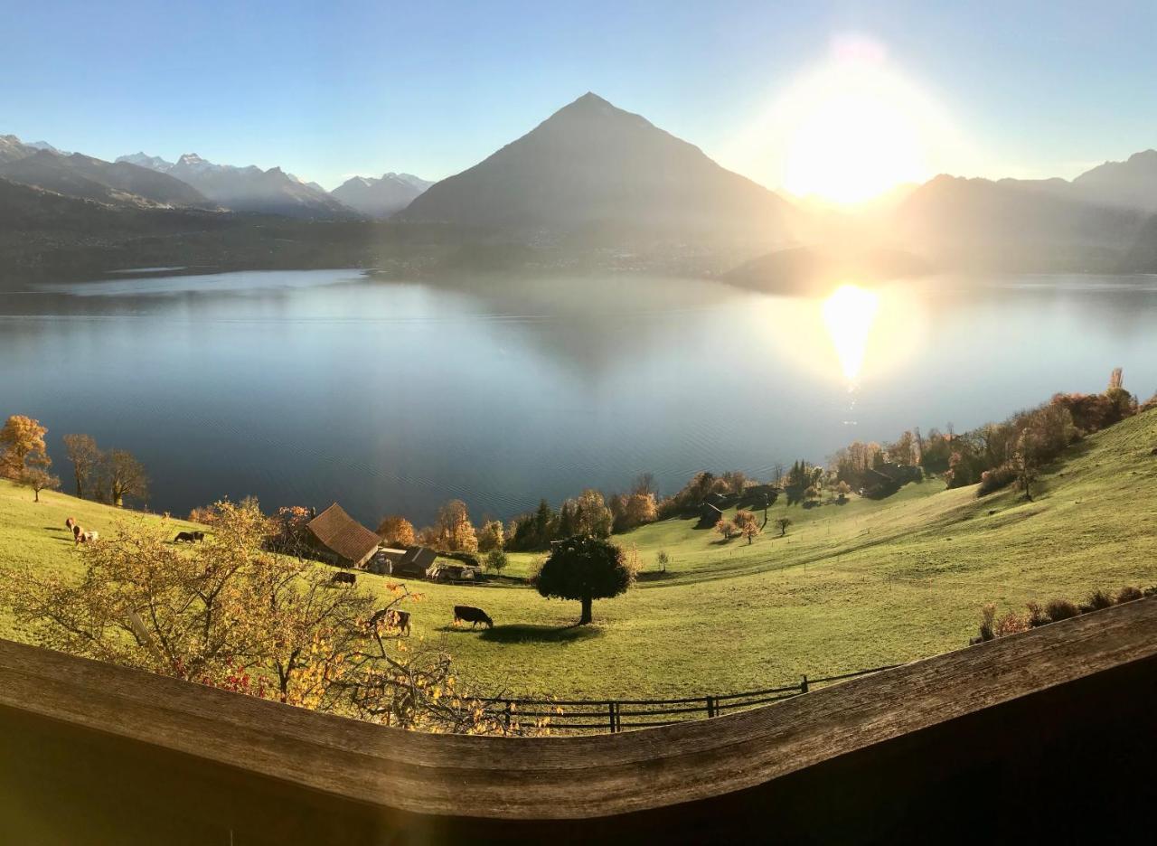 Chalet Egglen "Typical Swiss House, Best Views, Private Jacuzzi" 지그리스빌 외부 사진