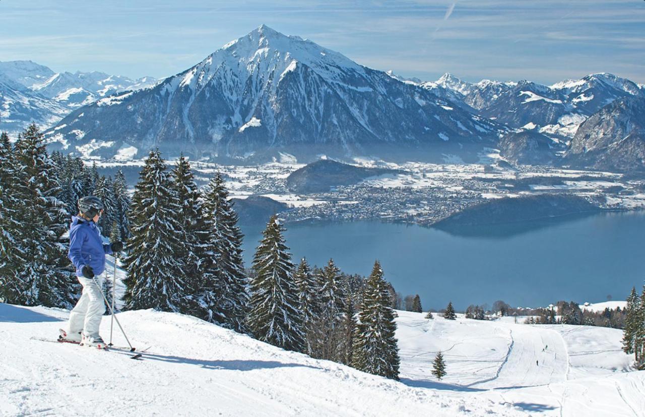 Chalet Egglen "Typical Swiss House, Best Views, Private Jacuzzi" 지그리스빌 외부 사진