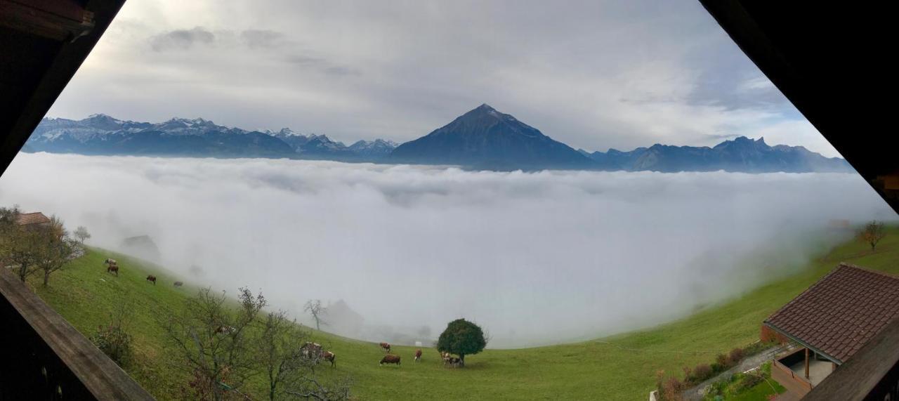 Chalet Egglen "Typical Swiss House, Best Views, Private Jacuzzi" 지그리스빌 외부 사진