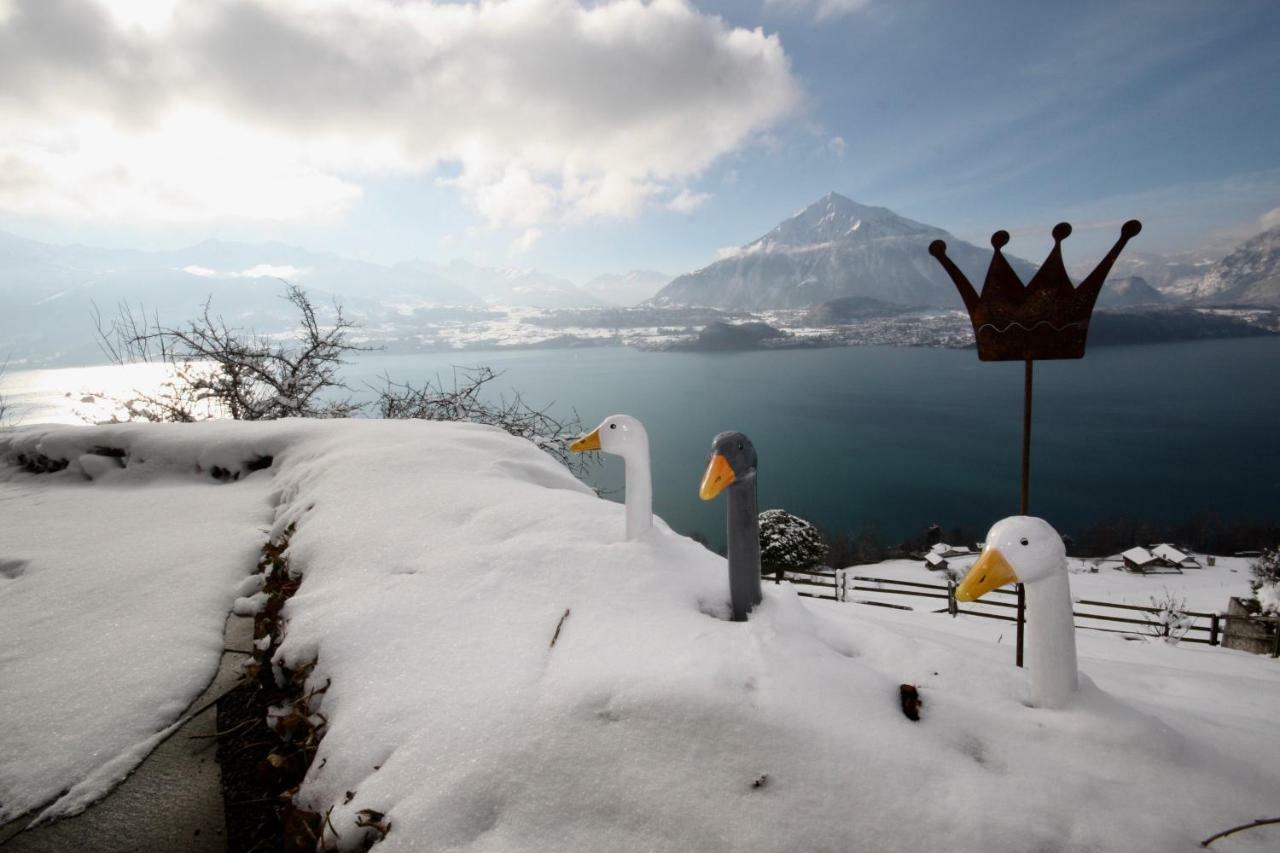 Chalet Egglen "Typical Swiss House, Best Views, Private Jacuzzi" 지그리스빌 외부 사진
